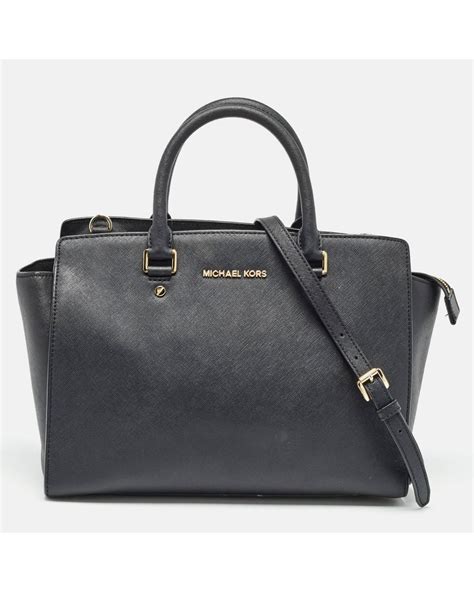 michael kors saffiano leather large satchel